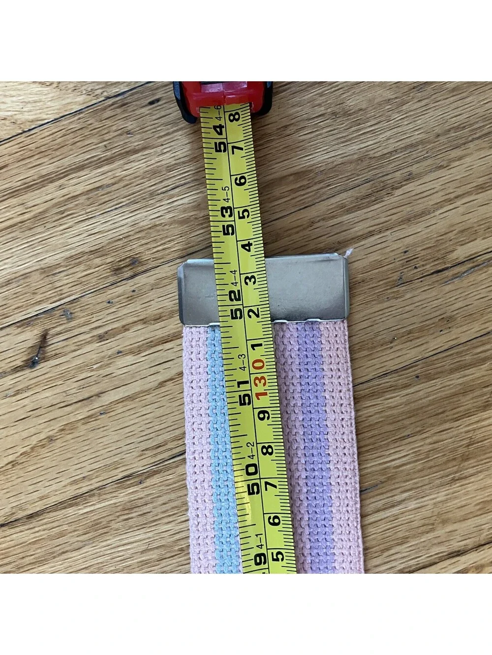 Pastel Stripe Canvas Rib Belt Pink Purple Claires Y2K Lizzie McGuire 52.5
